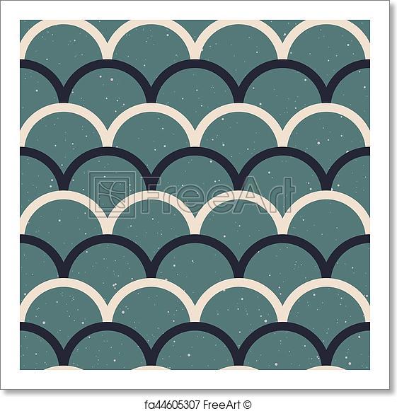 561x581 Free Art Print Of Fish Scale Japanase Seamless Pattern Vector