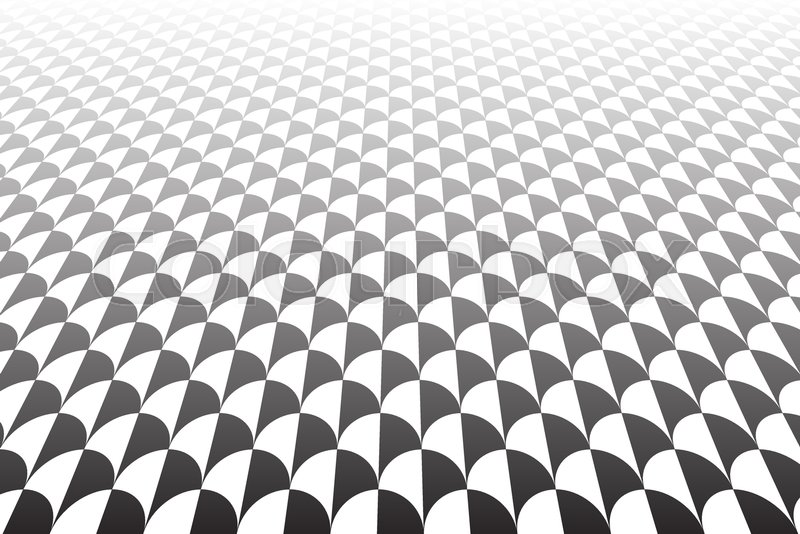 800x534 Diminishing Perspective View. Fish Scales Pattern. Vector Art