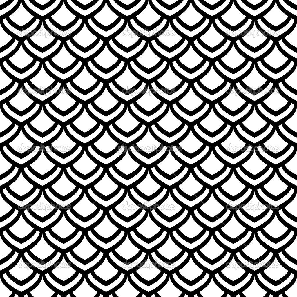 1024x1024 Seamless Pattern. Fish Scale Motif. Stock Vector Troyka