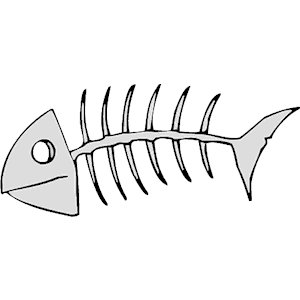 300x300 Fish Skeleton Clipart