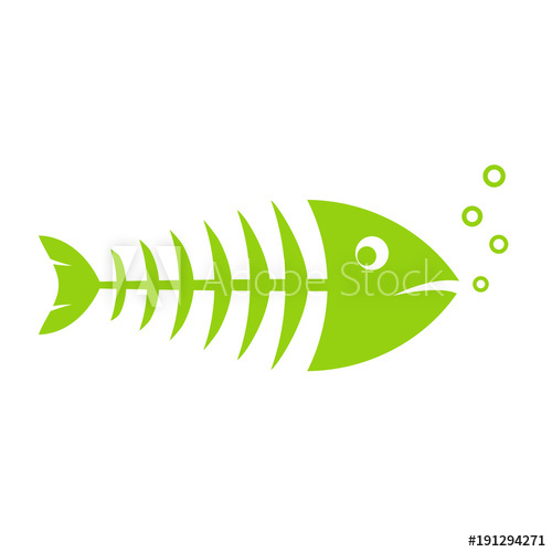 500x500 Fish Skeleton Vector Icon