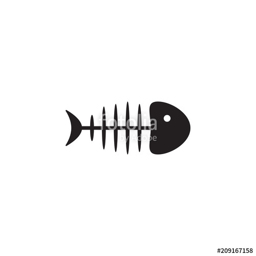 500x500 Fish Skeleton Vector Icon Stock Image And Royalty Free Vector