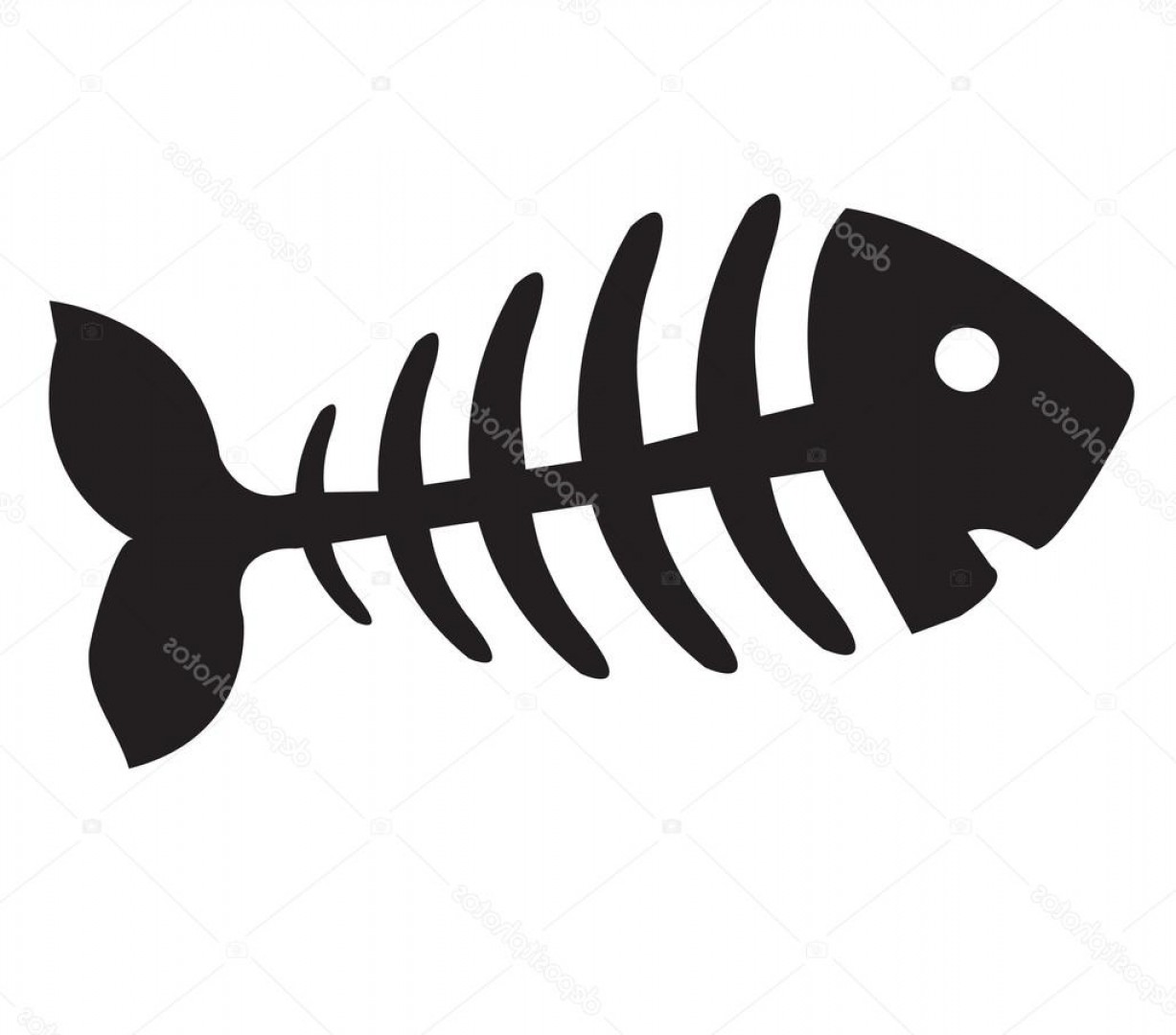 1227x1080 Stock Illustration Fish Bone Fish Skeleton Geekchicpro
