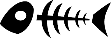 381x132 Fish Bones Vector