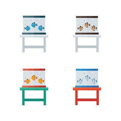 416x416 Fish Tank Vector Design Premium Clipart