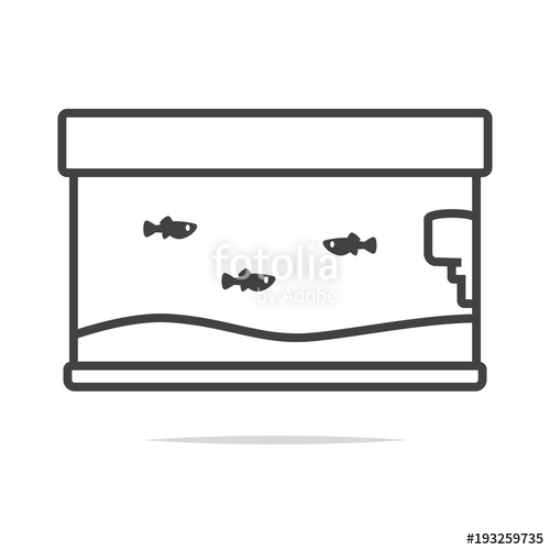 500x500 Fish Tank Icon Vector Stock Image And Royalty Free Vector Files