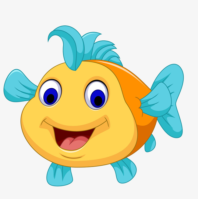 650x651 Cute Cartoon Fish Vector, Cartoon Clipart, Fish Clipart, Cartoon