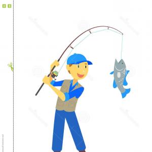 300x300 Stock Illustration Cartoon Fisherman Vector Illustration Fishing