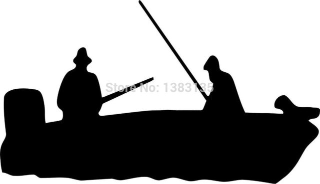 640x369 Fishing Boat Vector Image Car Sticker For Truck Window Bumper Door