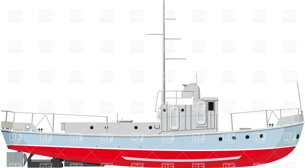 1200x662 Side View Of Small Fishing Boat Vector Image Vector Artwork Of