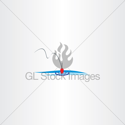 500x500 River Fishing Bobber Logo Vector Gl Stock Images