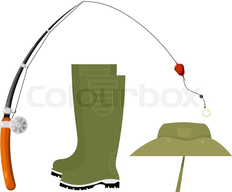 800x663 Stock Items Fisherman. Fishing Rod With Fishing Line, Reel, Hook