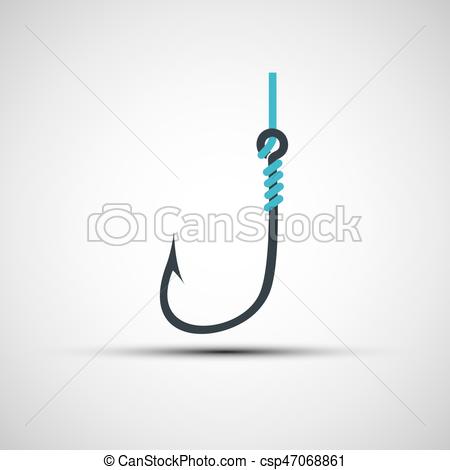450x470 Vector Icons Fishing Hook And Line.