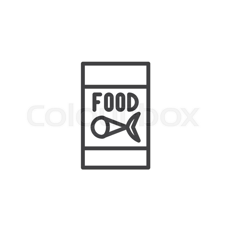 800x800 Fish Food For Fishing Line Icon, Outline Vector Sign, Linear Style