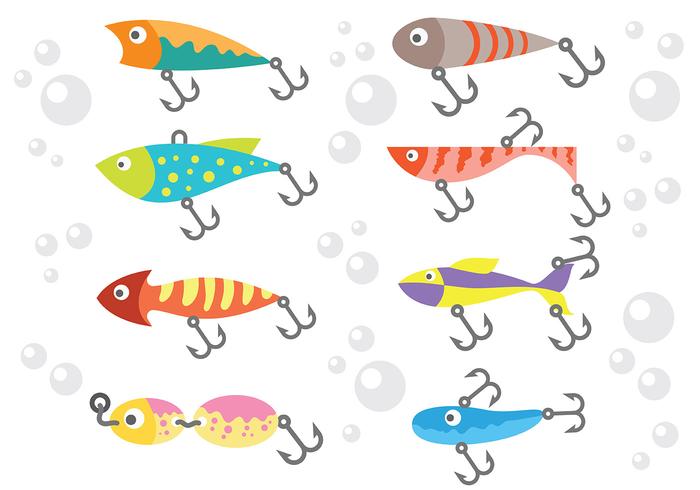 700x490 Free Fishing Lure Icons Vector