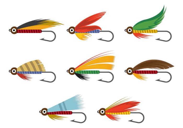 700x490 Vector Of Fly Fishing Lures Hook
