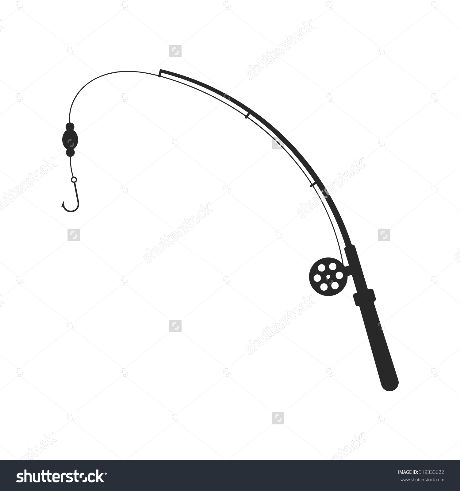 1500x1600 Images Of Fishing Pole Vector