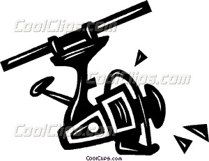 300x231 Fishing Reel Vector Clip Art