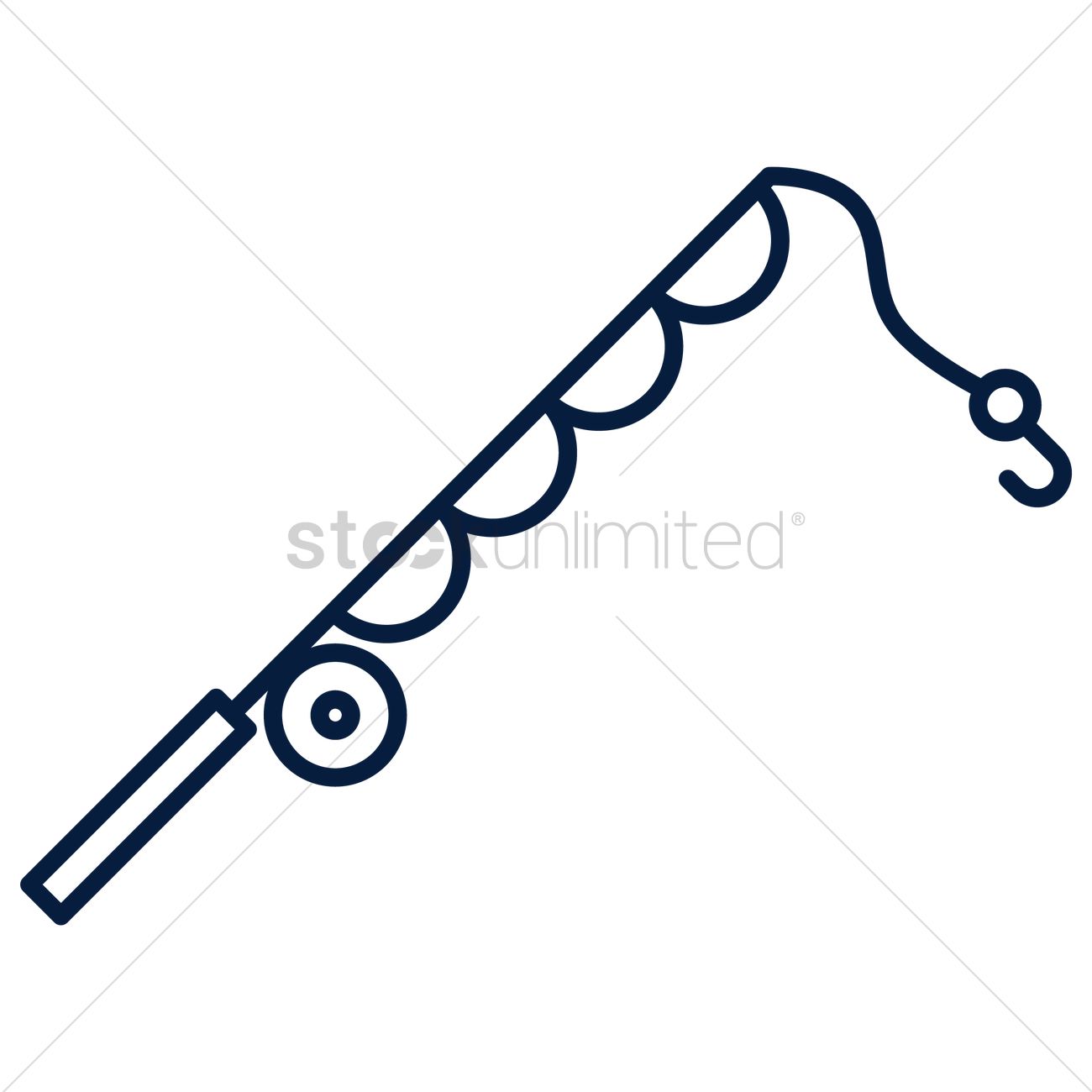 1300x1300 Fishing Rod Vector Image