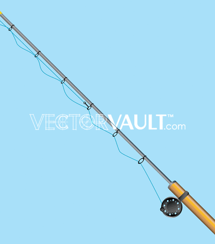 442x500 Buy Vector Fishing Rod Pole Clip Art Royalty Free