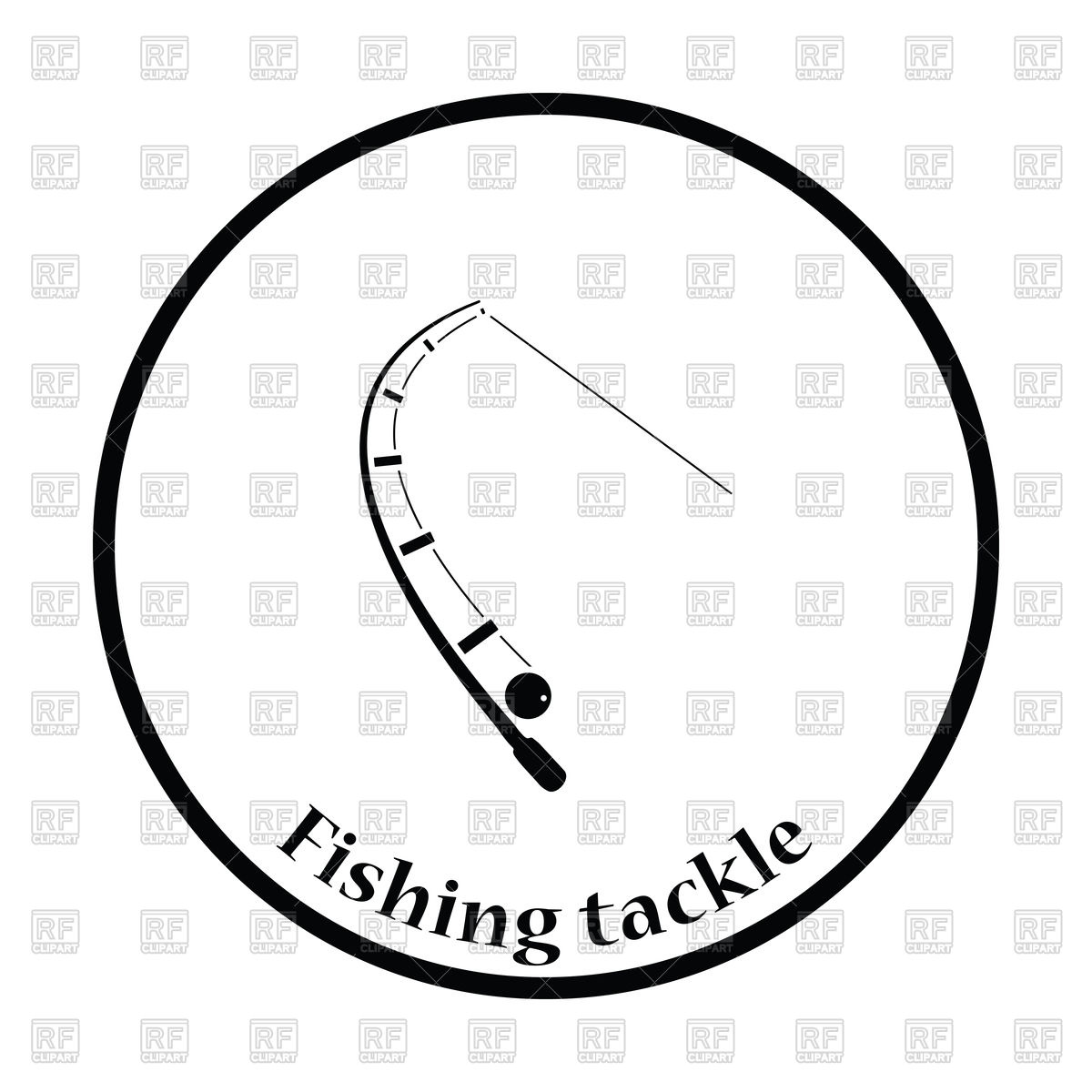 1200x1200 Icon Of Curved Fishing Rod Vector Image Vector Artwork Of Icons