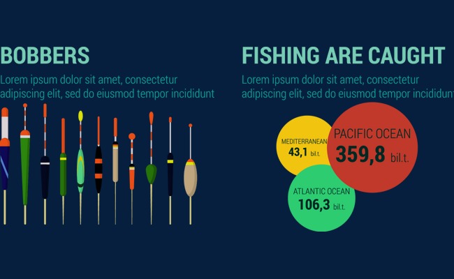 650x400 Fishing Chart Analysis Data Vector Material, Colour Chart, Data