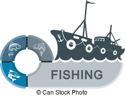 253x194 Fishing Infographics Design With Graph, Fish, Boat. Fishing