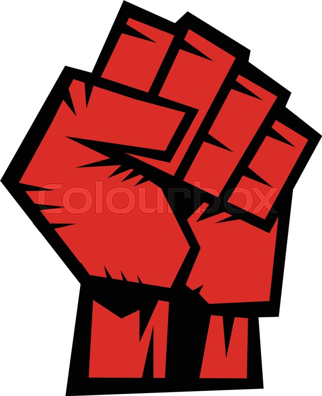 651x800 Raised Fist Vector Icon Stock Vector Colourbox