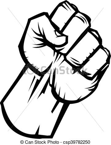 361x470 Raised Fist Vector Icon Clipart Vector