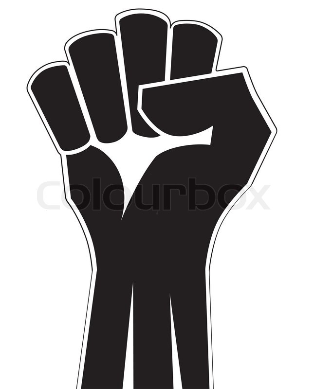 645x800 Clenched Fist Hand Stock Vector Colourbox