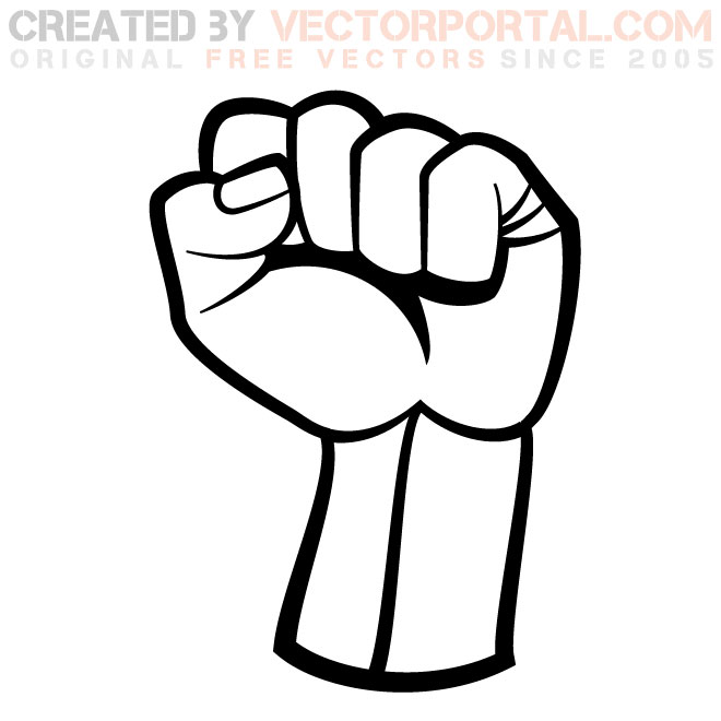 660x660 Raised Fist Vector Graphics