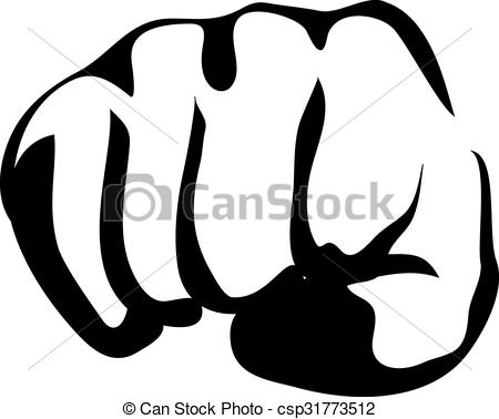 450x378 Vector Line Art Fist. Vector Line Contour Graphic Art Fist.