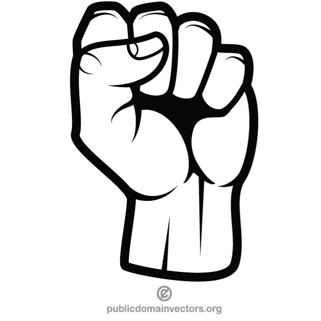 660x660 Clenched Fist Vector Clip Art