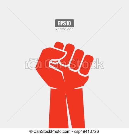 450x470 Fist Vector Poster. Man Fist Vector Poster.