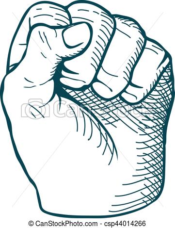 361x470 Hand Drawn Sketch Vintage Fist Vector Illustration Clip Art Vector