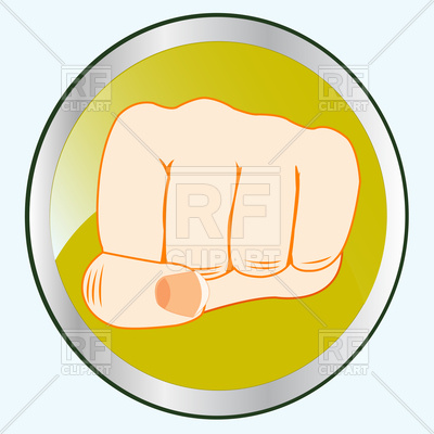 400x400 Hand Of The Person Compressing In Fist On Button Vector Image