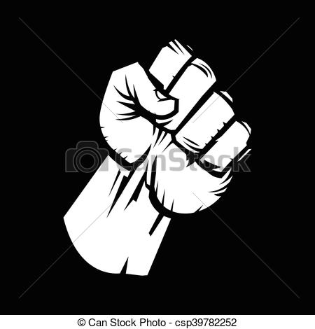 450x470 Raised Fist Vector Icon.