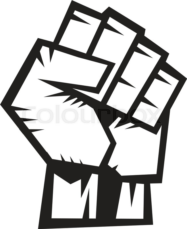 651x800 Raised Fist Vector Icon Stock Vector Colourbox