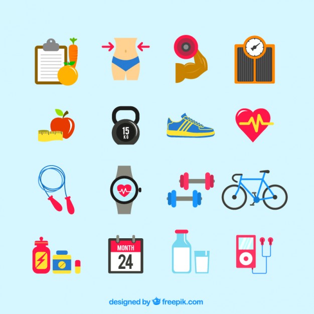 626x626 Fitness Icons Vector Free Download
