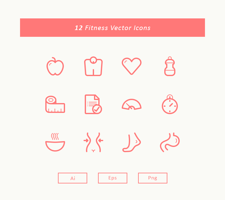 730x652 Freebie 12 Fitness Vector Icons