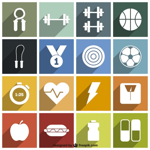 626x626 Sport And Fitness Icons Pack Vector Free Download