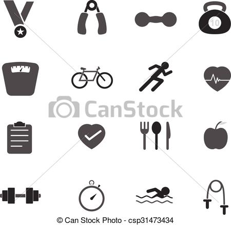 450x440 Vection Set Of Fitness Icons.