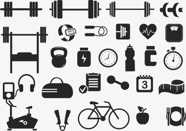 650x460 Vector Fitness Equipment Icon, Fitness Vector, Icon Vector