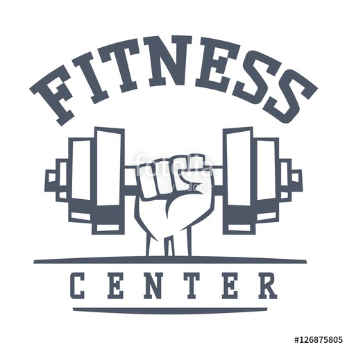 500x500 Gym Fitness Logo Vector Badge. Stock Image And Royalty Free