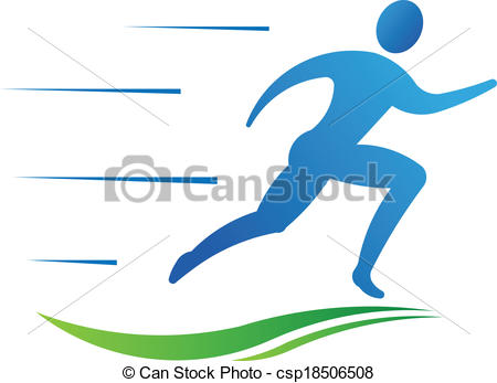450x347 Man Running Fast. Sport Fitness Vector Vector Clipart
