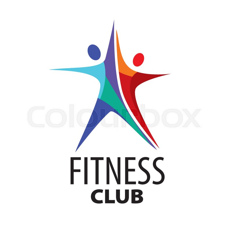 800x800 Template Design Logo Fitness. Vector Illustration Of Icon Stock