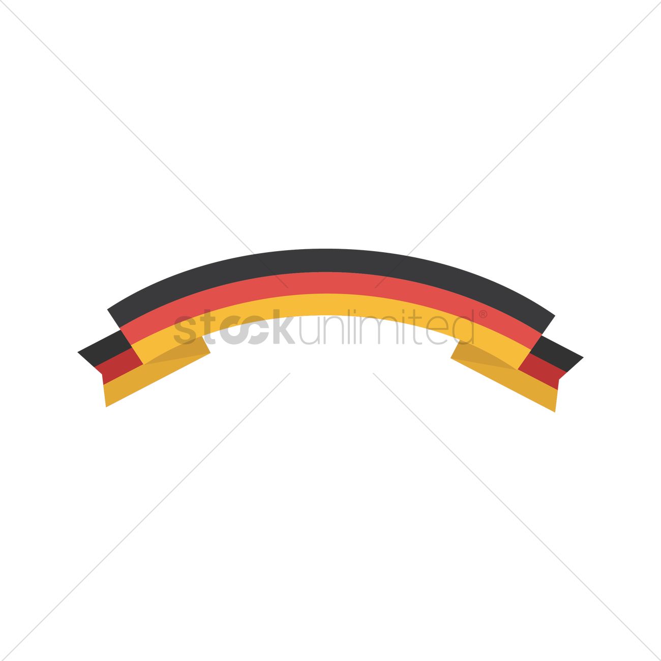 1300x1300 German Flag Banner Vector Image
