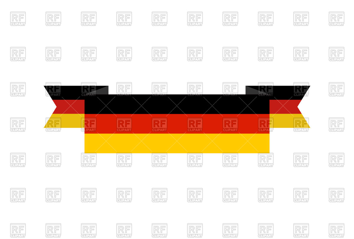 1200x813 Germany Flag Banner Isolated On White Background Vector Image