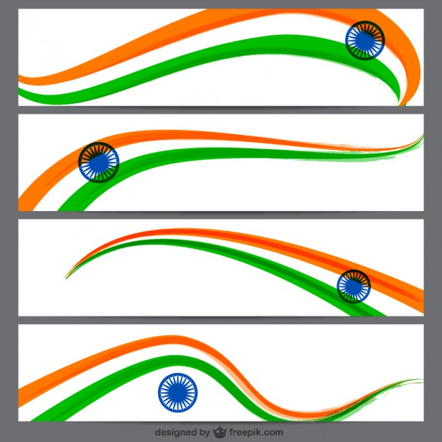 626x626 Indian Flag Banners Vector Free Download