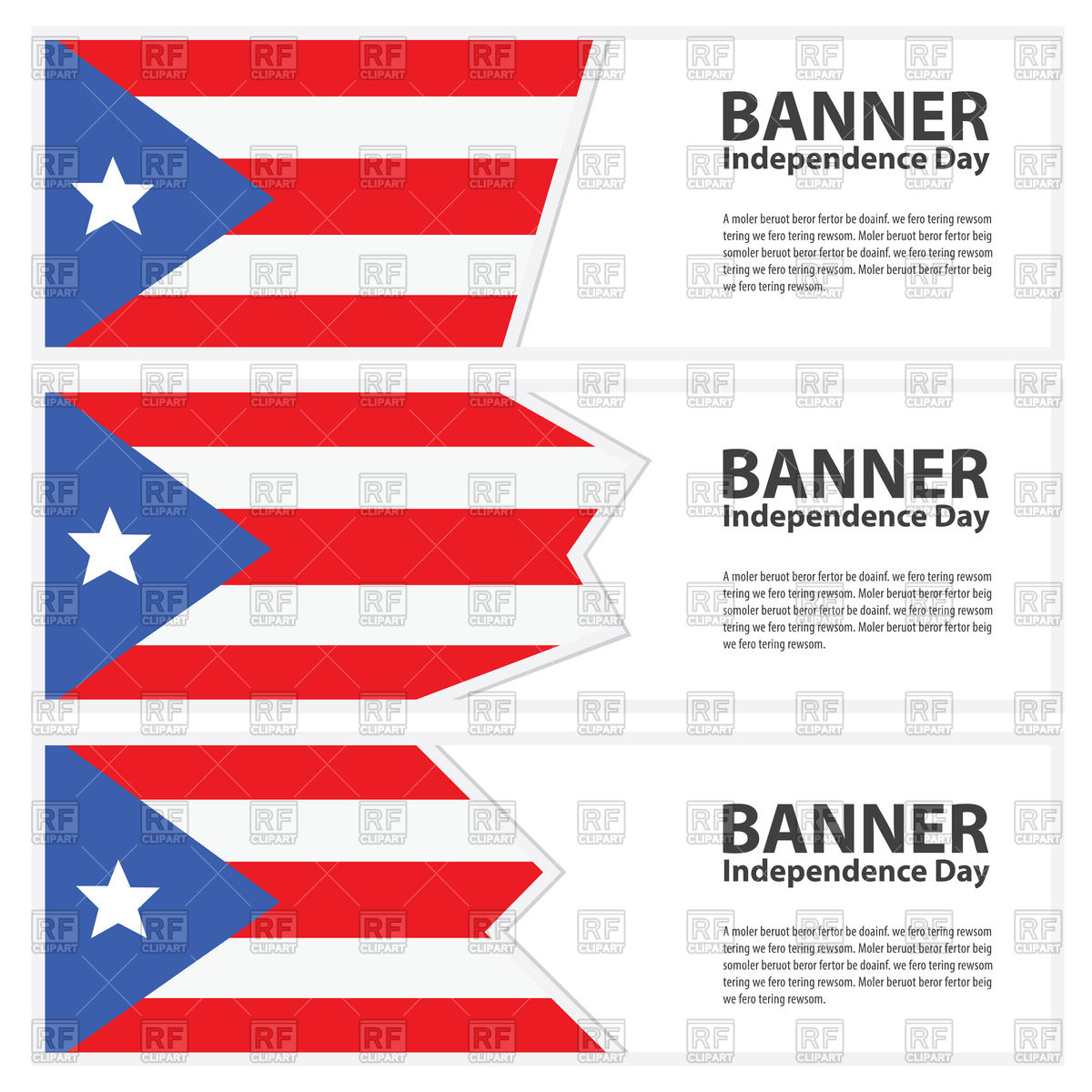 1200x1200 Puerto Rican Flag Banners Vector Image Vector Artwork Of
